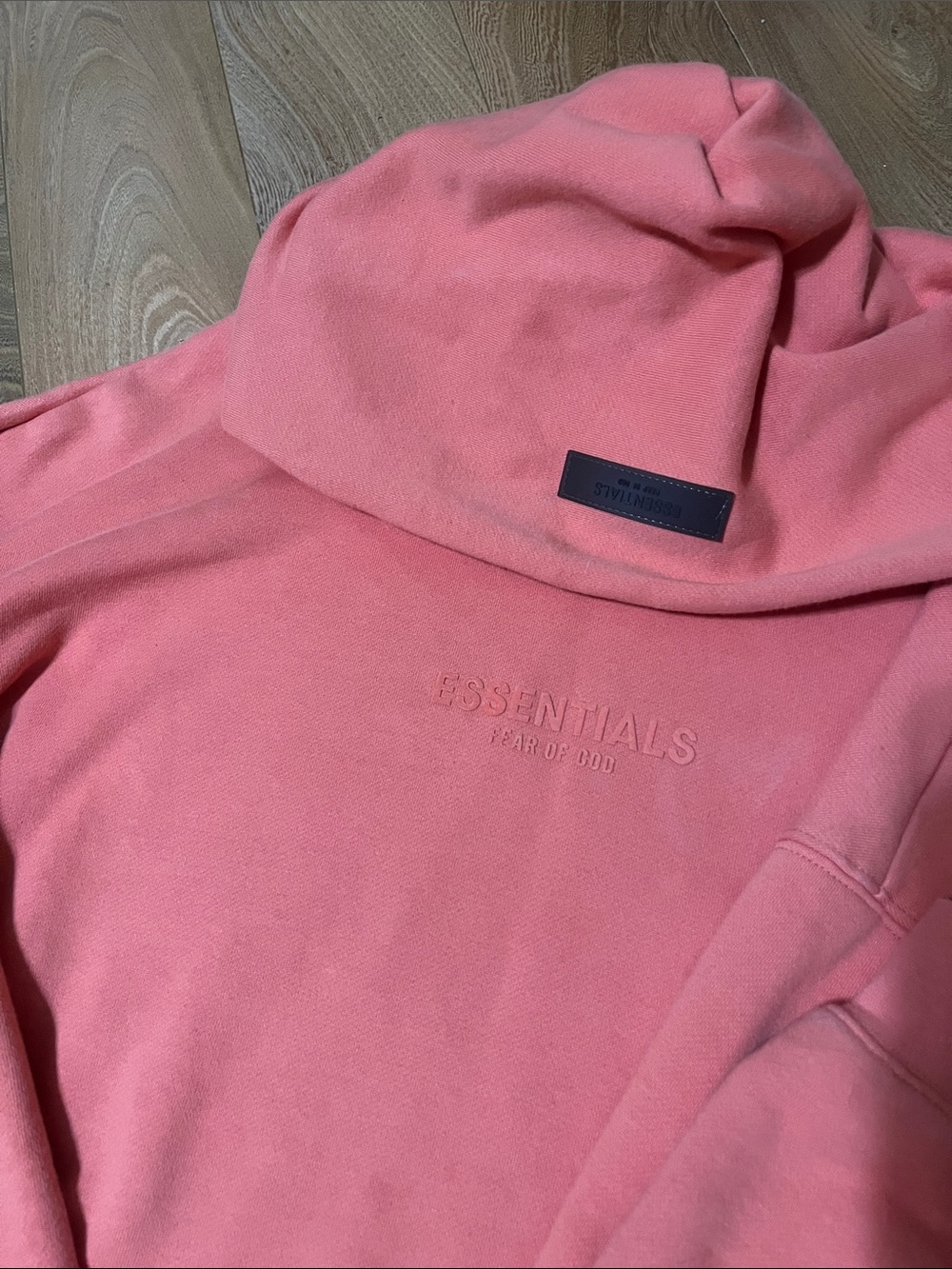 Essentials Coral Pink Women's Hooded Sweatshirt. Worn few times. - Picture 1 of 2